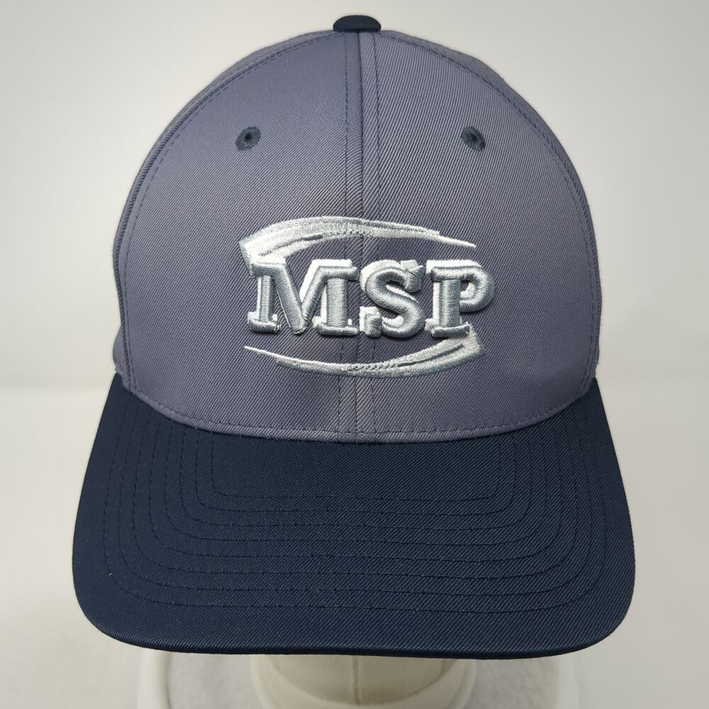 Msp Fitted Baseball Cap Gray Medium Embroidered B… - image 2